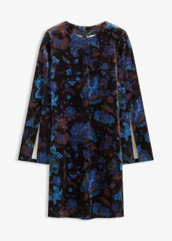 Vestido corto de terciopelo fluido
