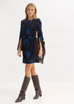 Vestido corto de terciopelo fluido