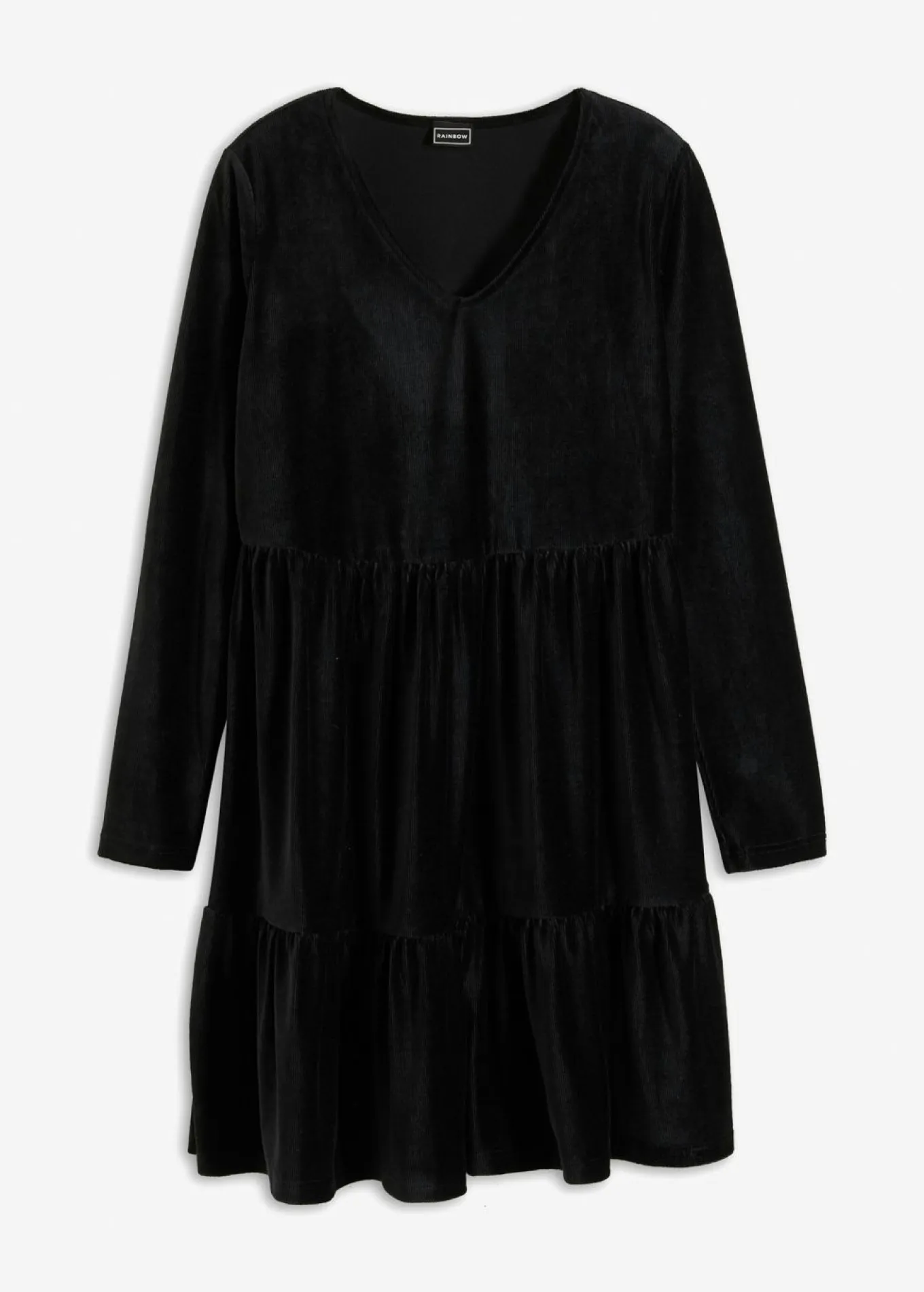 Vestido corto de terciopelo elástico