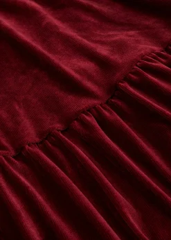 Vestido corto de terciopelo elástico
