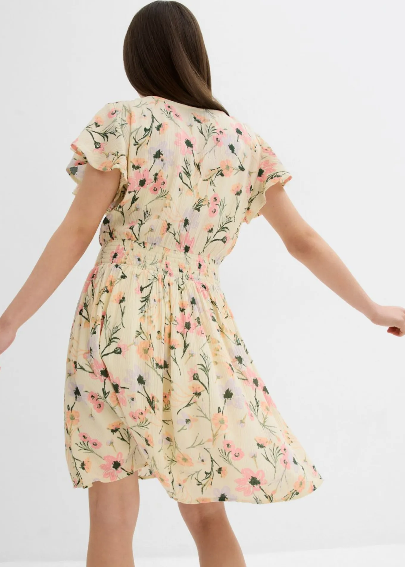 Vestido corto de viscosa fluida
