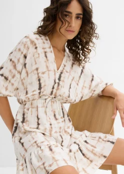 Vestido corto de viscosa fluida
