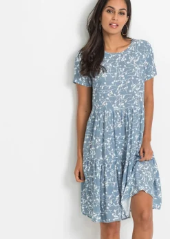 Vestido corto de viscosa fluida