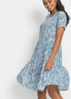 Vestido corto de viscosa fluida