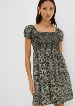 Vestido corto de viscosa fluida