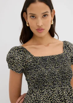 Vestido corto de viscosa fluida