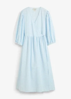 Vestido cruzado de material estructurado