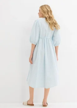 Vestido cruzado de material estructurado