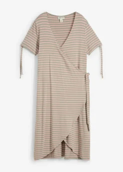 Vestido cruzado de mezcla fluida de viscosa y elastano