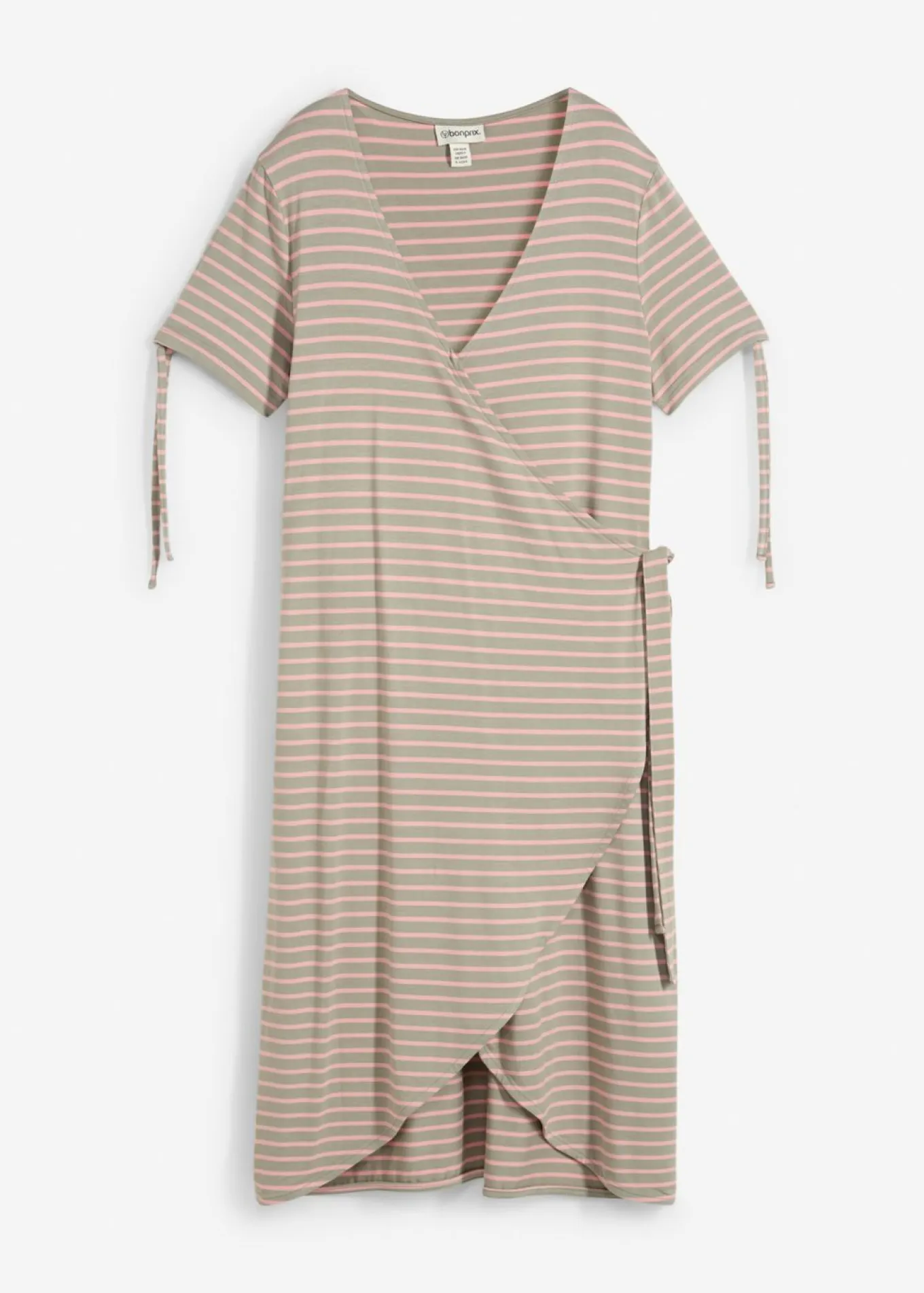 Vestido cruzado de mezcla fluida de viscosa y elastano