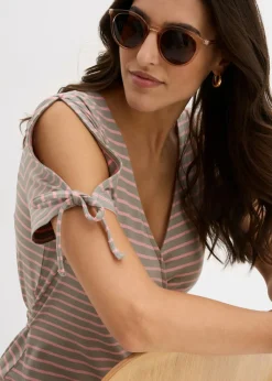 Vestido cruzado de mezcla fluida de viscosa y elastano
