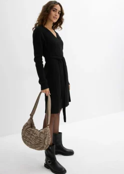 Vestido cruzado de punto para durante y después del embarazo