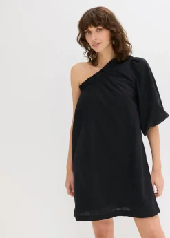Vestido de algodón con un hombro al descubierto