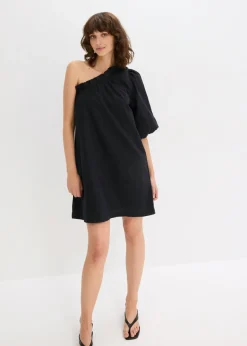 Vestido de algodón con un hombro al descubierto
