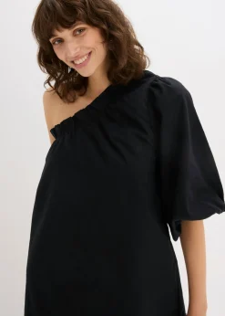 Vestido de algodón con un hombro al descubierto