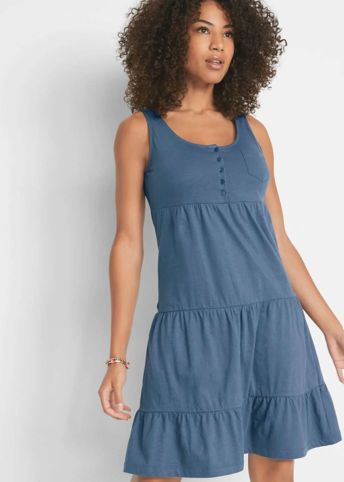 Vestido de algodón corto