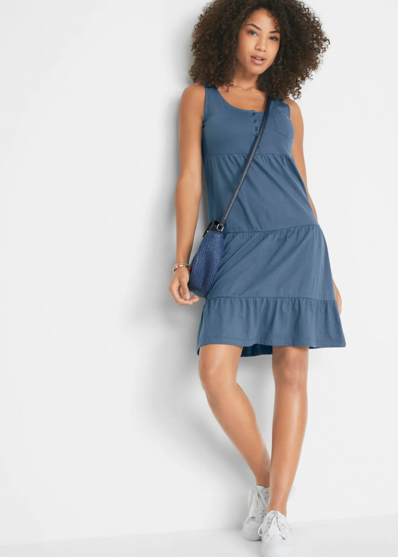 Vestido de algodón corto