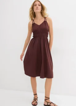 Vestido de algodón orgánico puro con tirantes