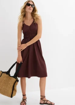 Vestido de algodón orgánico puro con tirantes