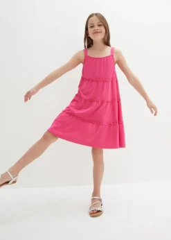 Vestido de algodón orgánico puro con tirantes