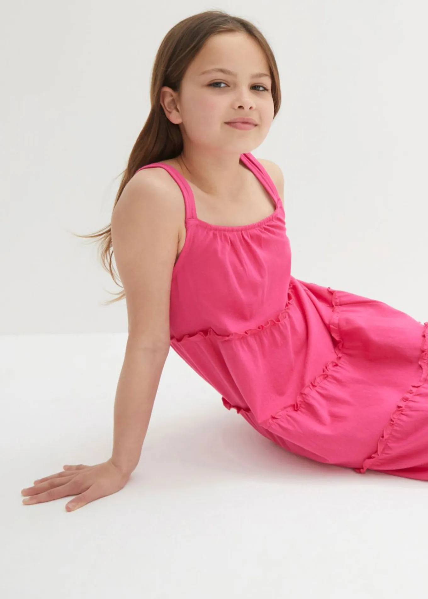 Vestido de algodón orgánico puro con tirantes