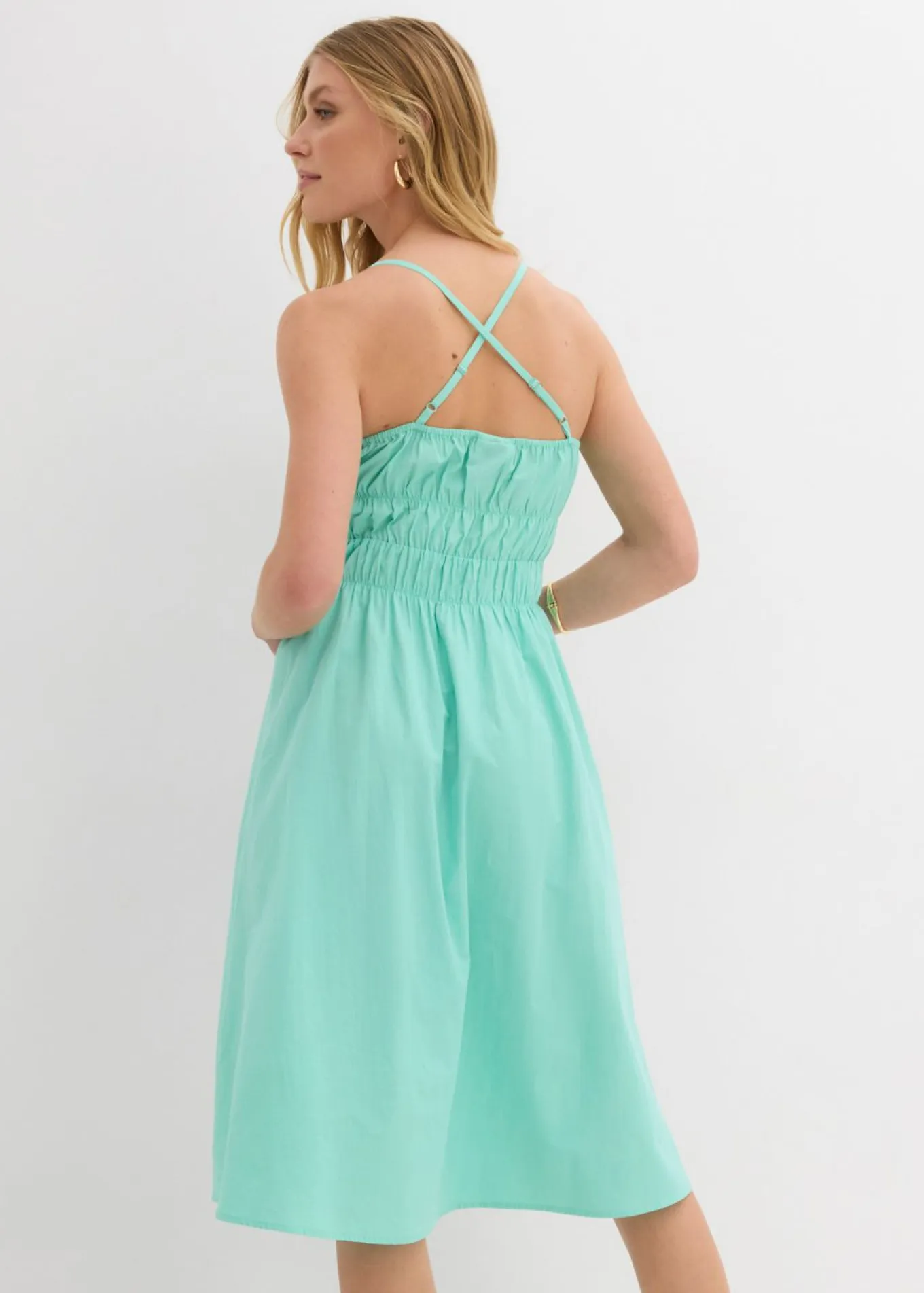 Vestido de algodón orgánico puro con tirantes