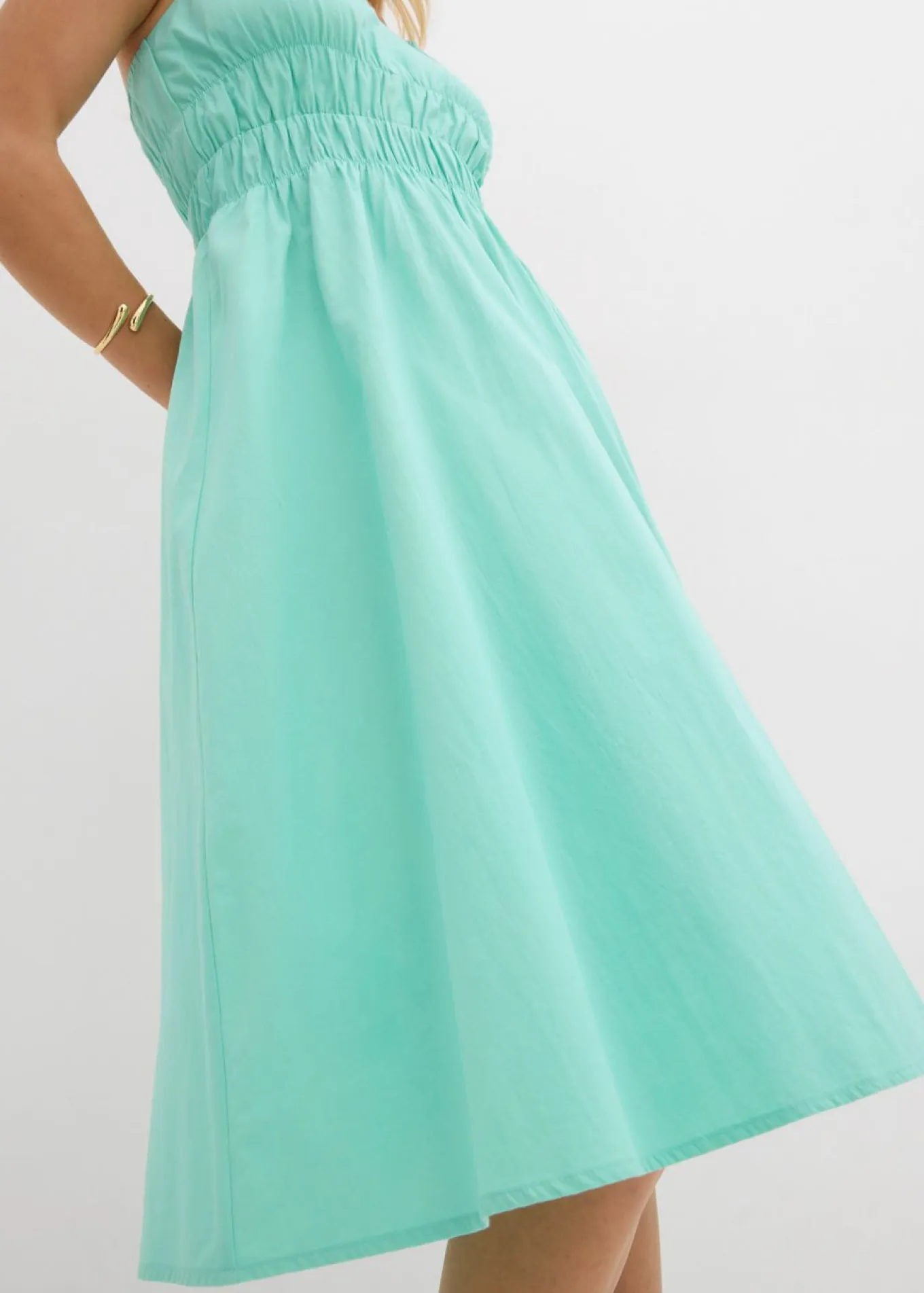 Vestido de algodón orgánico puro con tirantes