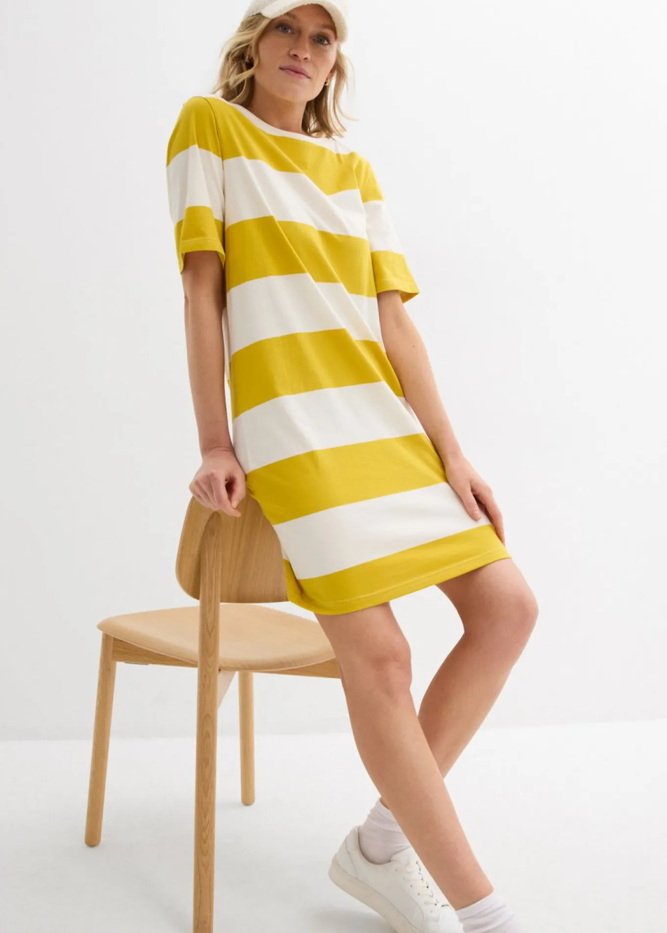 Vestido de algodón orgánico puro con corte boxy