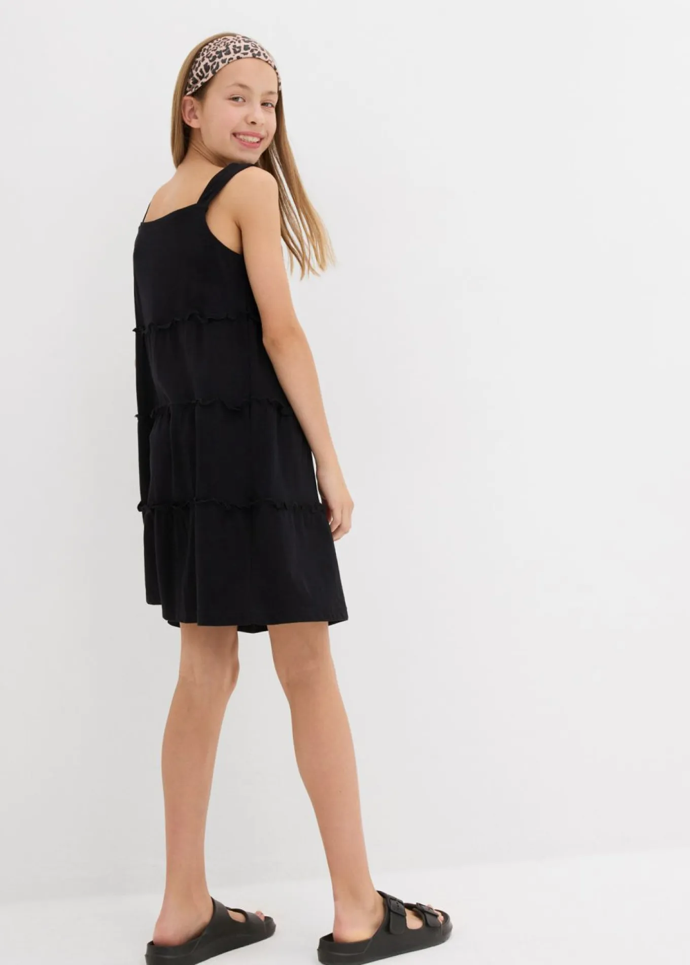 Vestido de algodón orgánico puro con tirantes