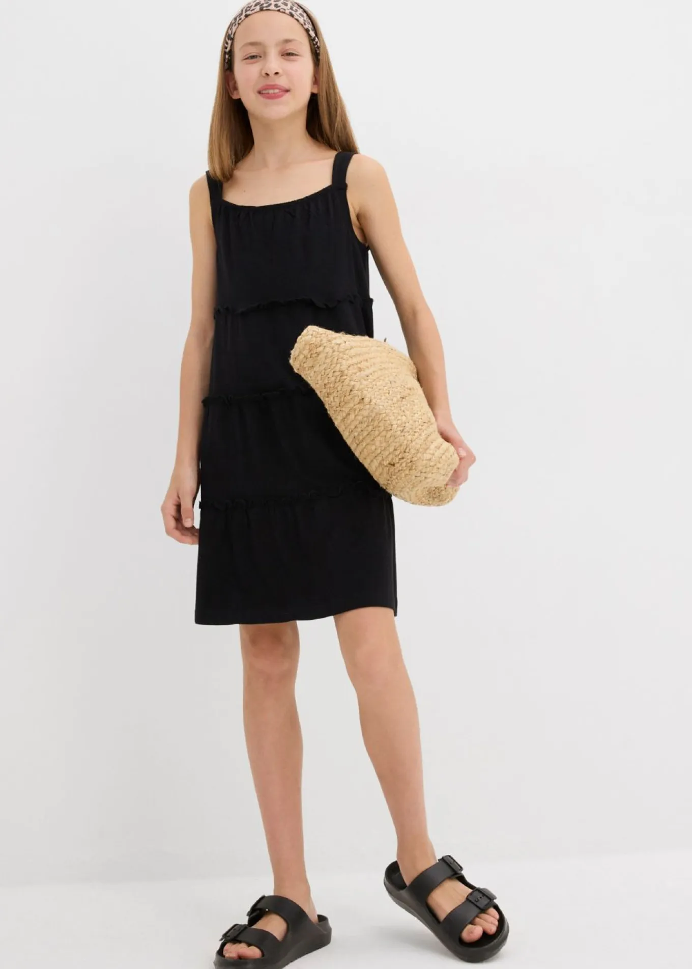 Vestido de algodón orgánico puro con tirantes