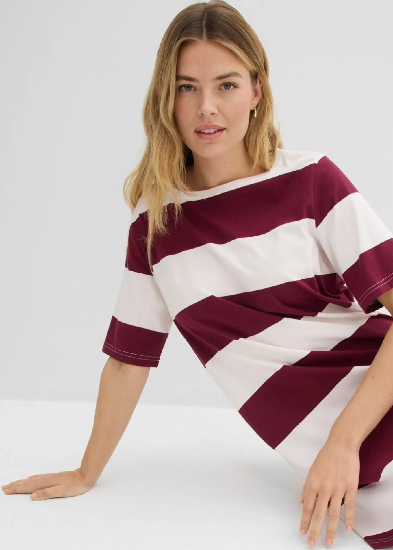 Vestido de algodón orgánico puro con corte boxy
