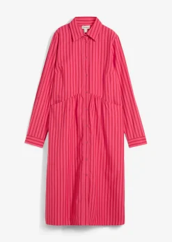 Vestido de algodón puro con cuello de camisa