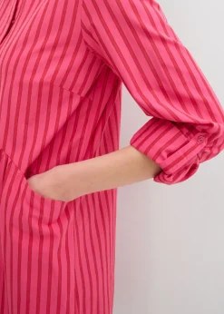 Vestido de algodón puro con cuello de camisa