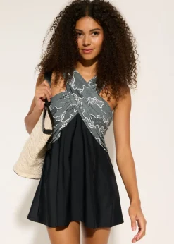 Vestido de baño con aspecto cruzado