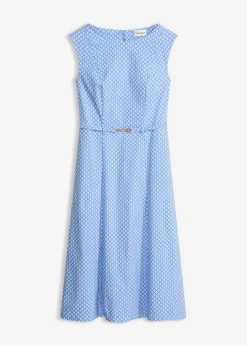 Vestido de bengalina con cinturón (2 piezas)