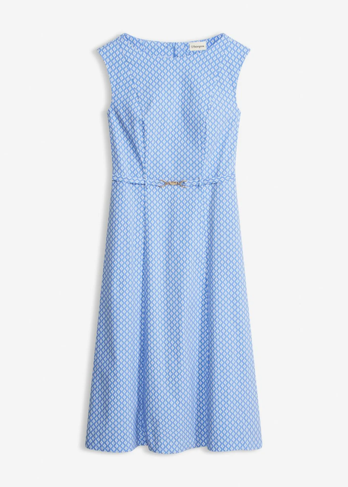 Vestido de bengalina con cinturón (2 piezas)