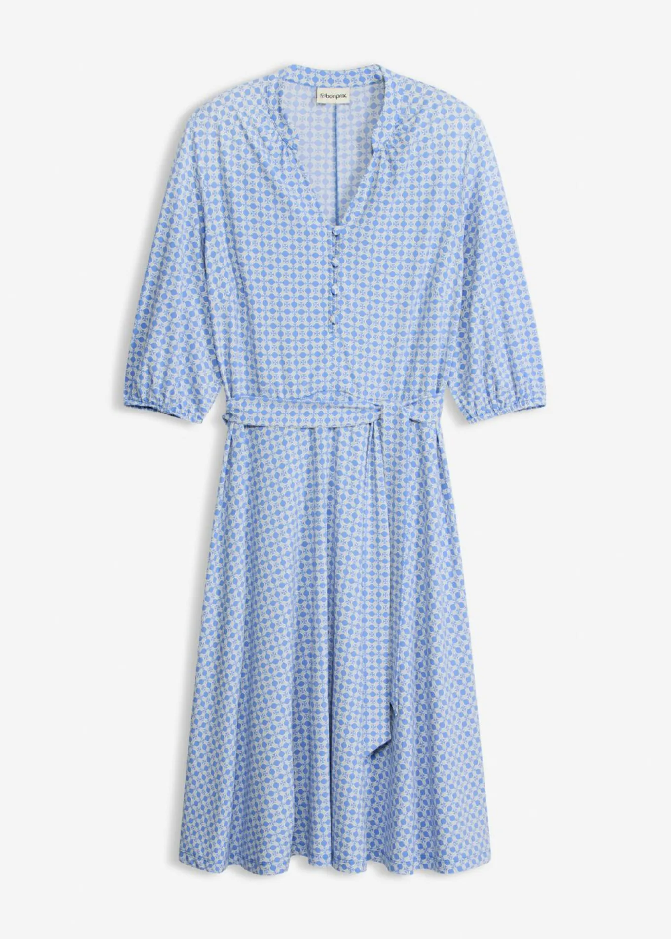 Vestido de blusa en jersey con cordón (2 piezas)