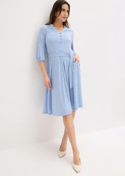 Vestido de blusa en jersey con cordón (2 piezas)