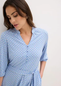 Vestido de blusa en jersey con cordón (2 piezas)