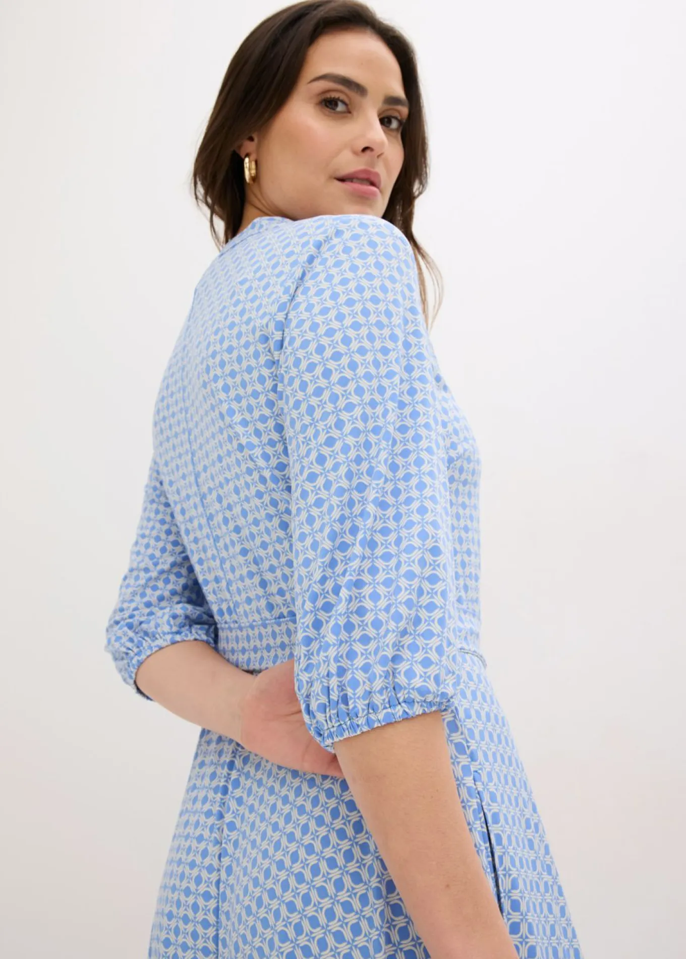 Vestido de blusa en jersey con cordón (2 piezas)