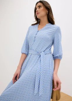 Vestido de blusa en jersey con cordón (2 piezas)