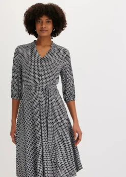 Vestido de blusa en jersey con cordón (2 piezas)