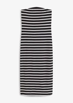Vestido de canalé tipo bandeau