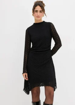 Vestido de encaje con dobladillo irregular