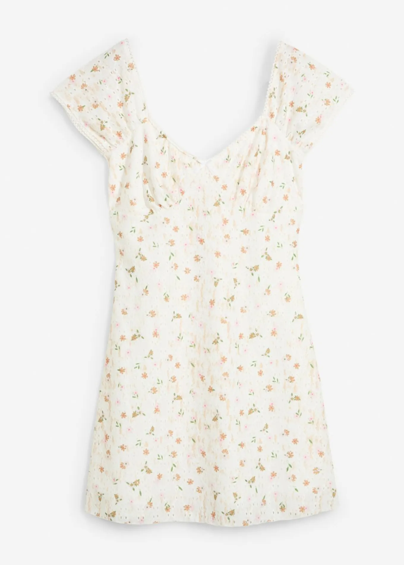 Vestido de encaje con estampado de flores