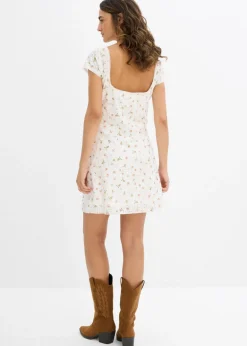 Vestido de encaje con estampado de flores