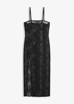 Vestido de encaje con tirantes desmontables