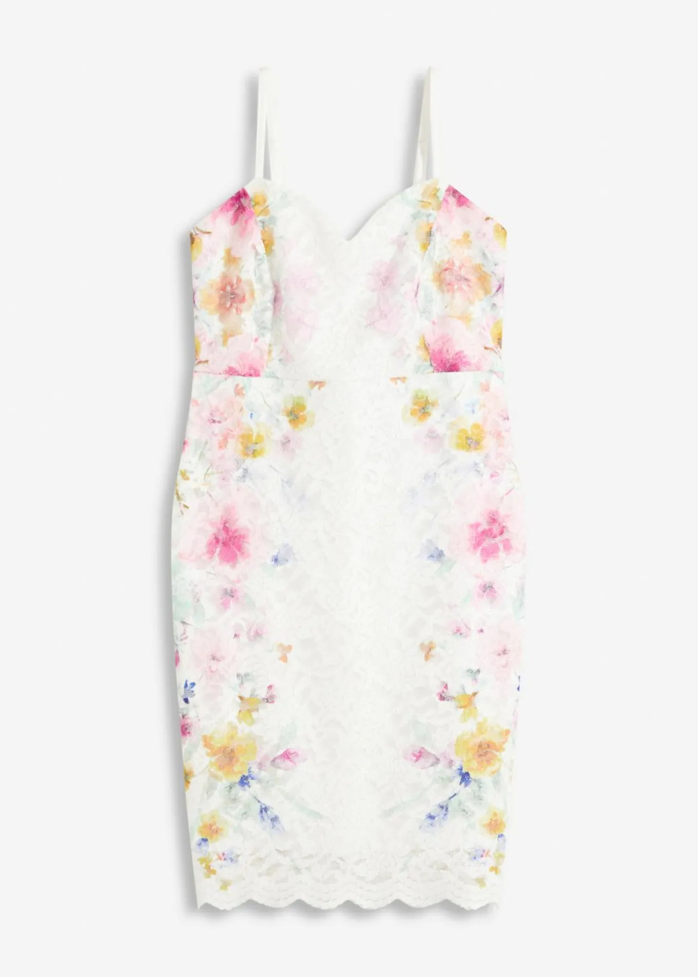 Vestido de encaje con tirantes