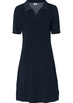 Vestido de froté hasta la rodilla con cuello tipo polo