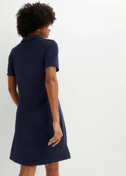 Vestido de froté hasta la rodilla con cuello tipo polo